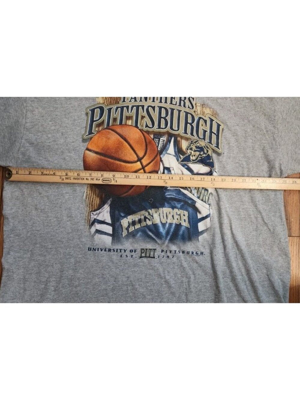 Vintage University of Pittsburgh PITT Panthers TShirt 90s Y2K Graphic Logo 2XL - Picture 4 of 7